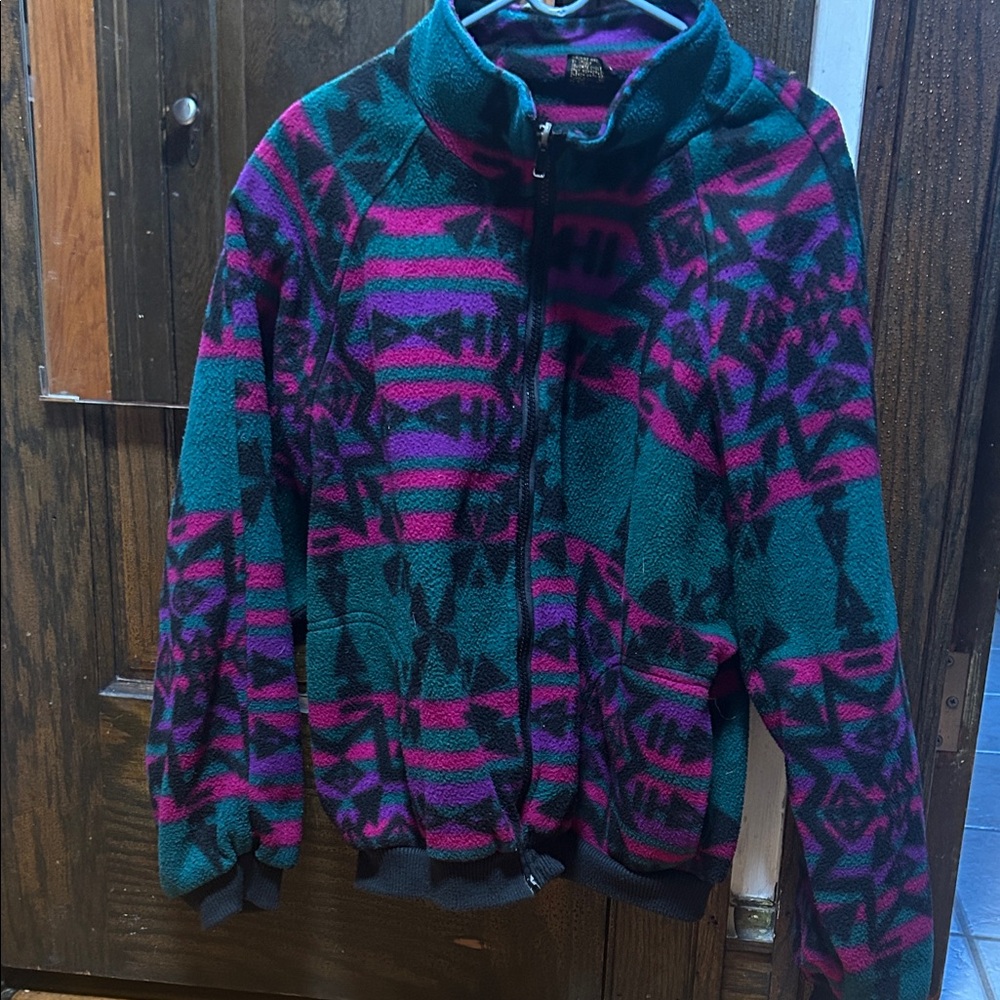 Colorful Geometric Pattern Jacket - image 1